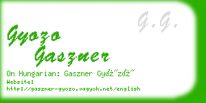gyozo gaszner business card